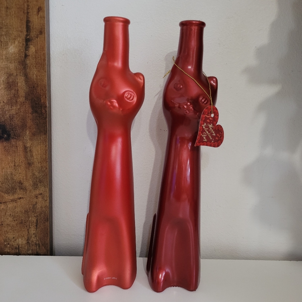 Moselland Happy Cat Riesling Wine Bottles, Set Of 2